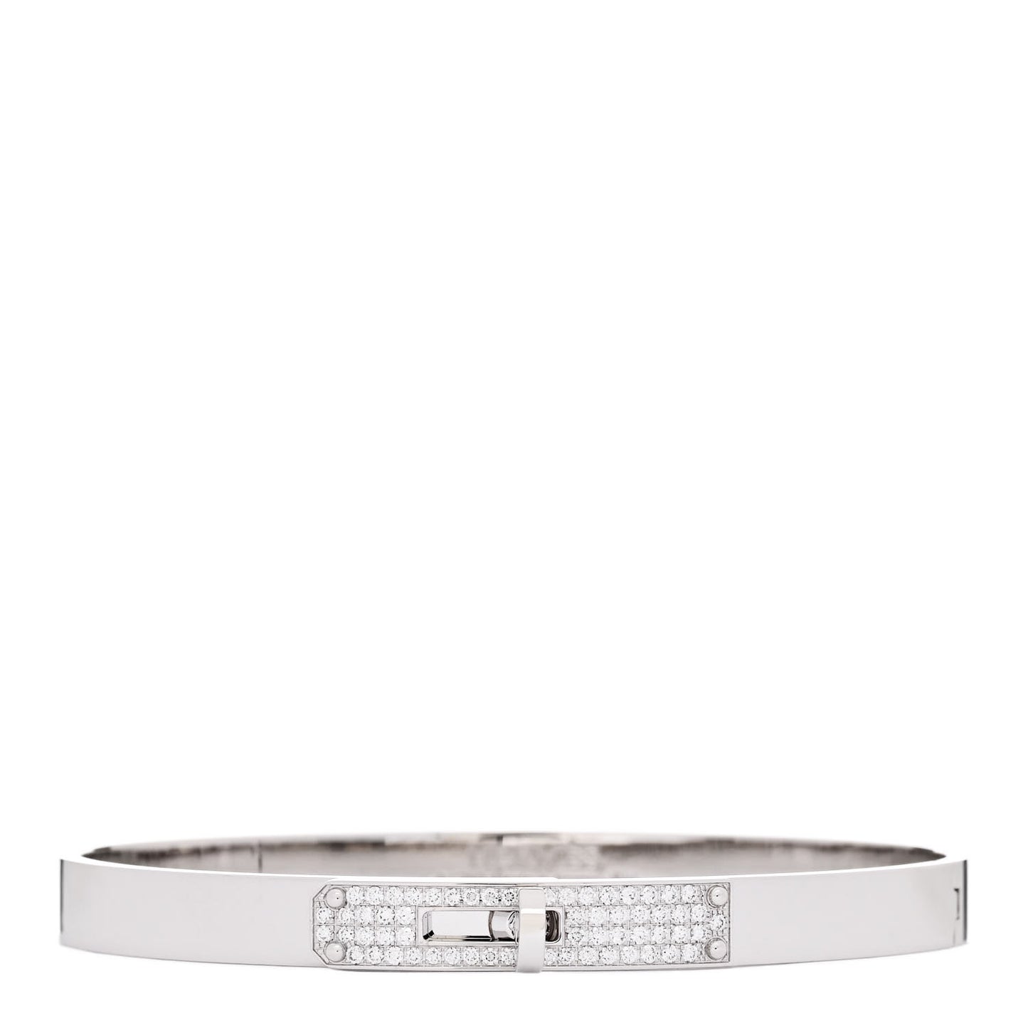 18K White Gold Diamond PM Kelly Pave Bracelet SH