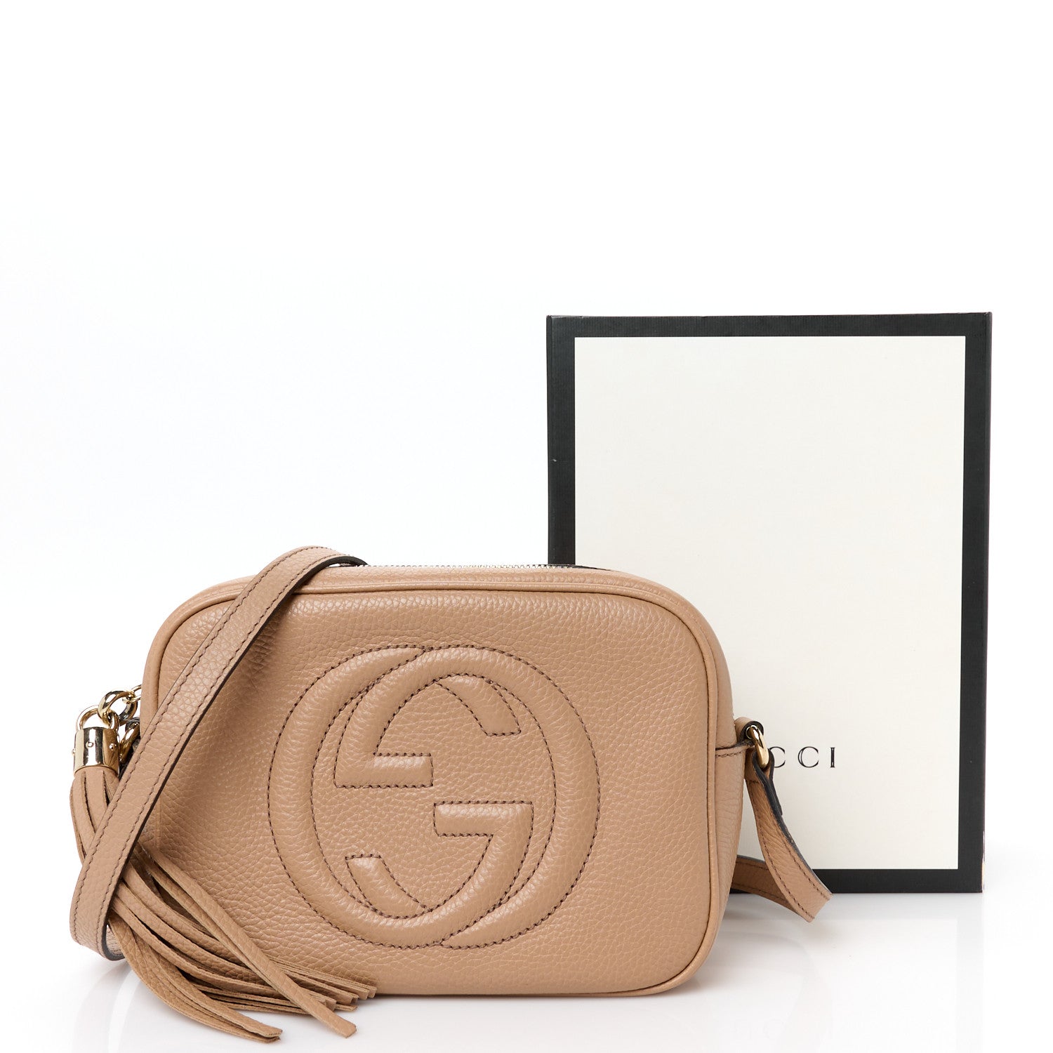 Gucci Pebbled Calfskin Small Soho Disco Bag Rose Beige 12 of 12