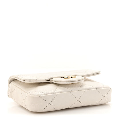 Chanel Caviar Quilted Mini Chain Belt Bag White 4 of 14