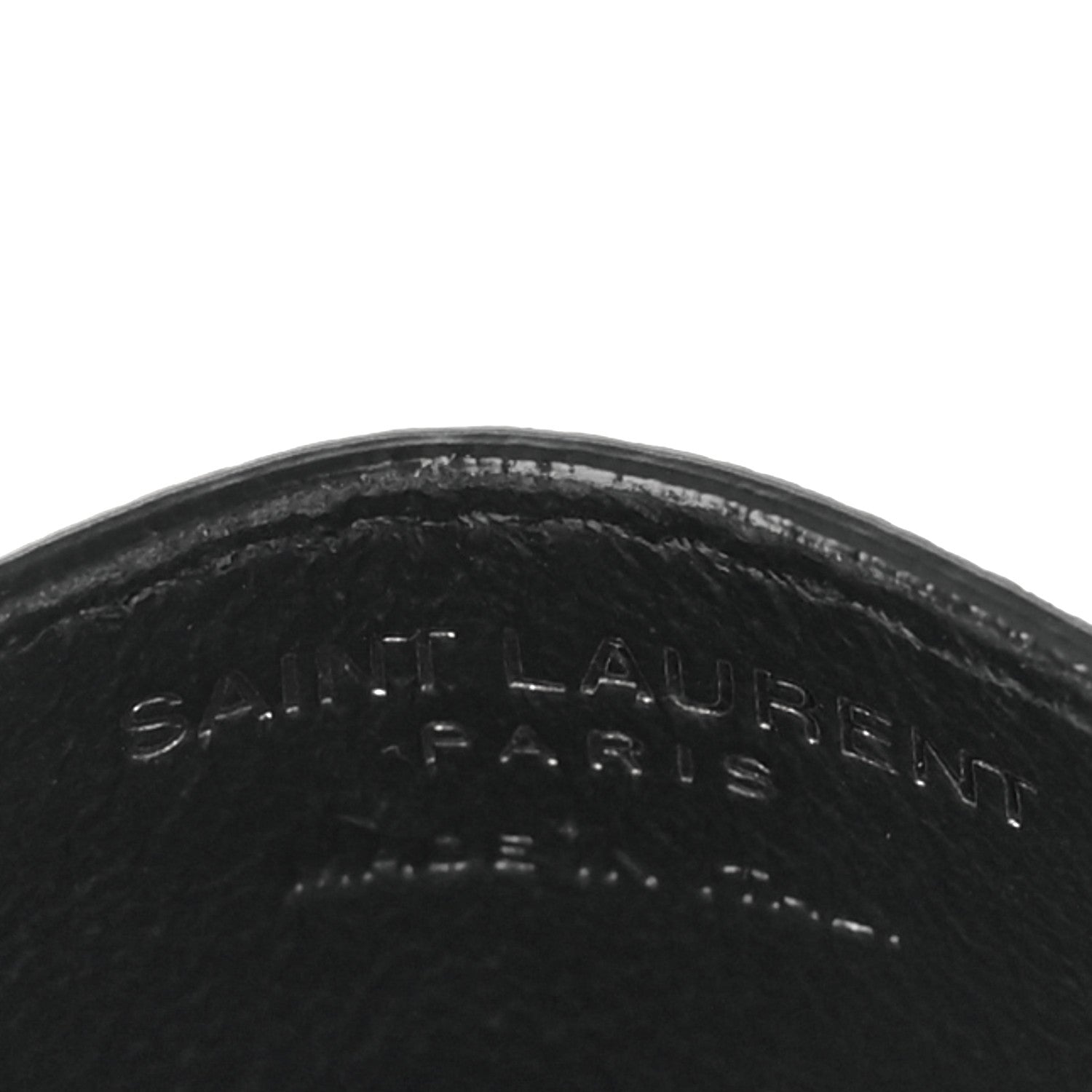 Saint Laurent Grain De Poudre Matelasse Chevron Monochrome Monogram Credit Card Case Black 6 of 7