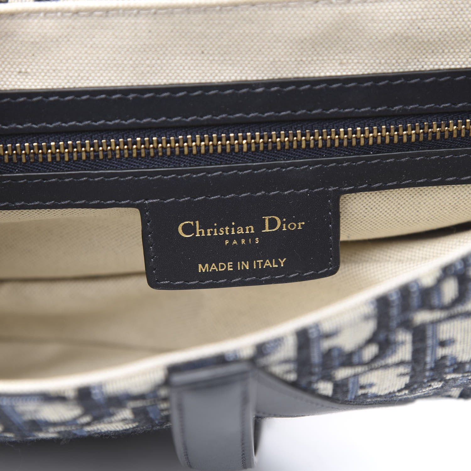 Christian Dior Oblique Saddle Bag Blue 6 of 10