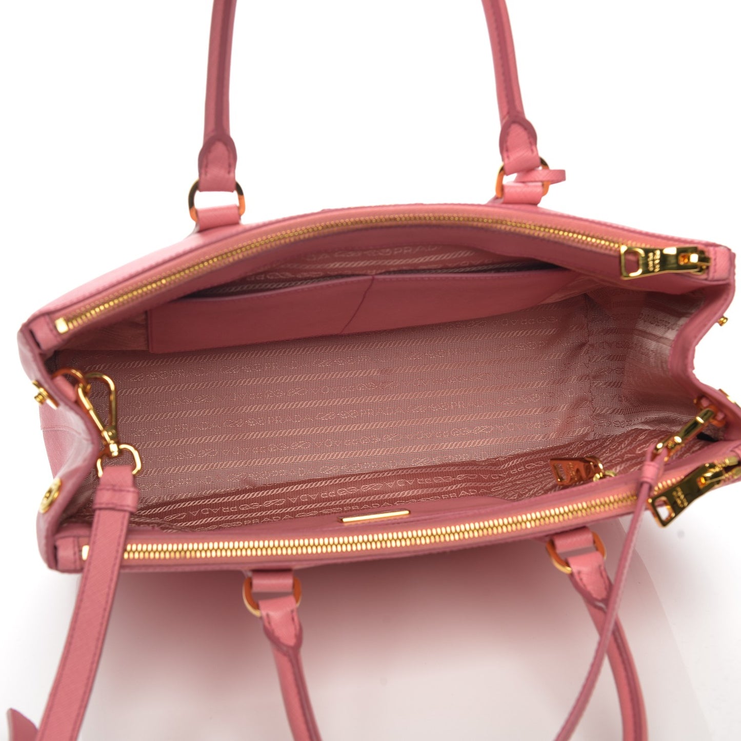 Saffiano Medium Galleria Double Zip Tote Geranio