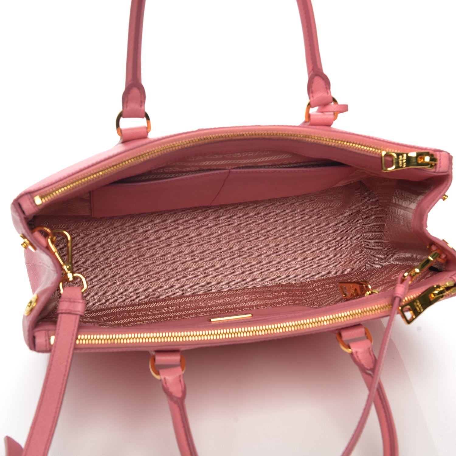 Prada Saffiano Medium Galleria Double Zip Tote Geranio 5 of 10