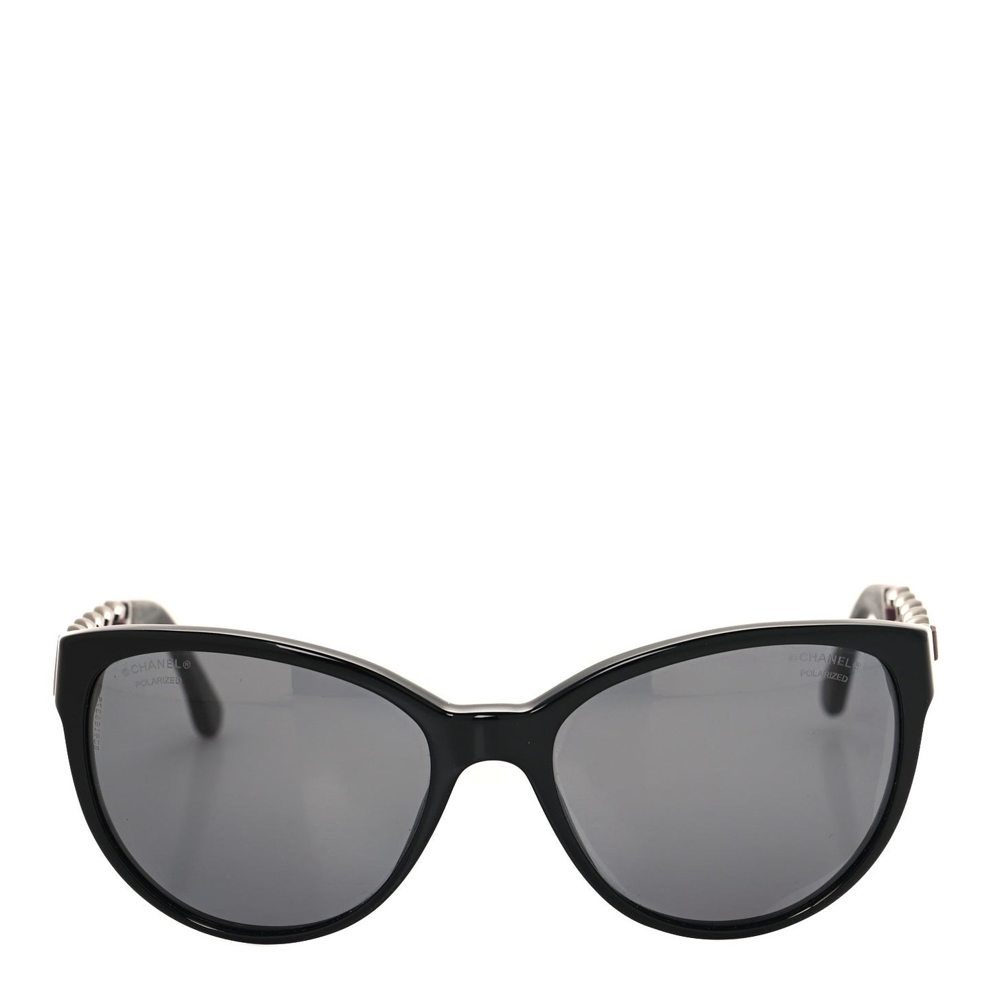 Acetate Lambskin CC Chain Sunglasses 5215-Q Brown