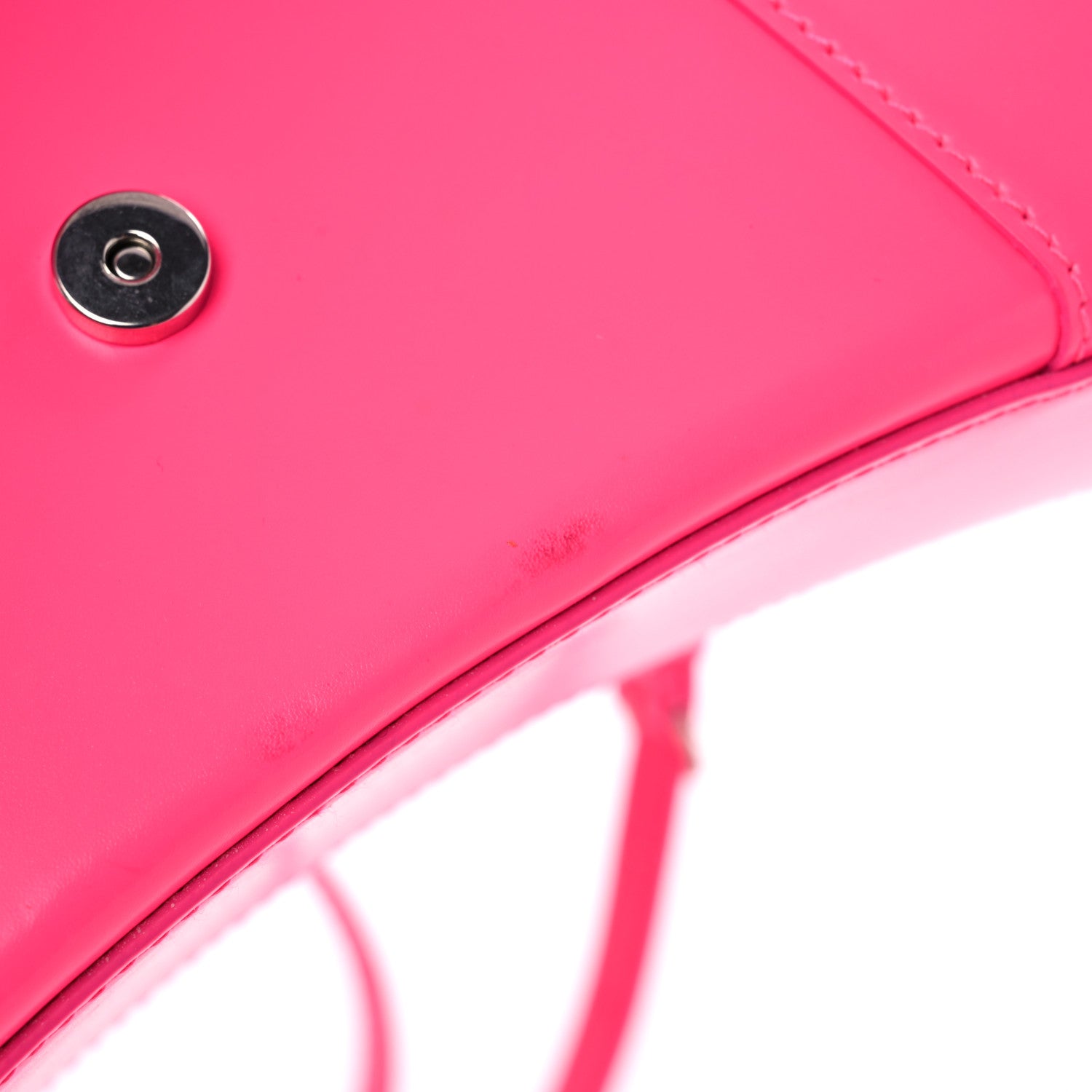 Balenciaga Shiny Box Calfskin Small Hourglass Top Handle Bag Hot Pink 17 of 17