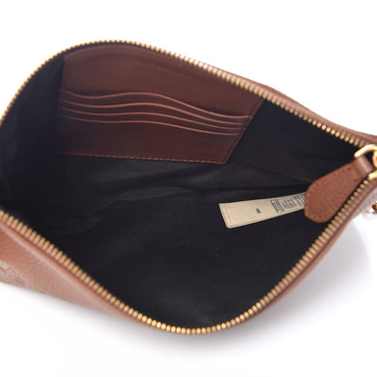 Burberry Soft Grain Hampshire Clutch Bag Brown 5 of 9