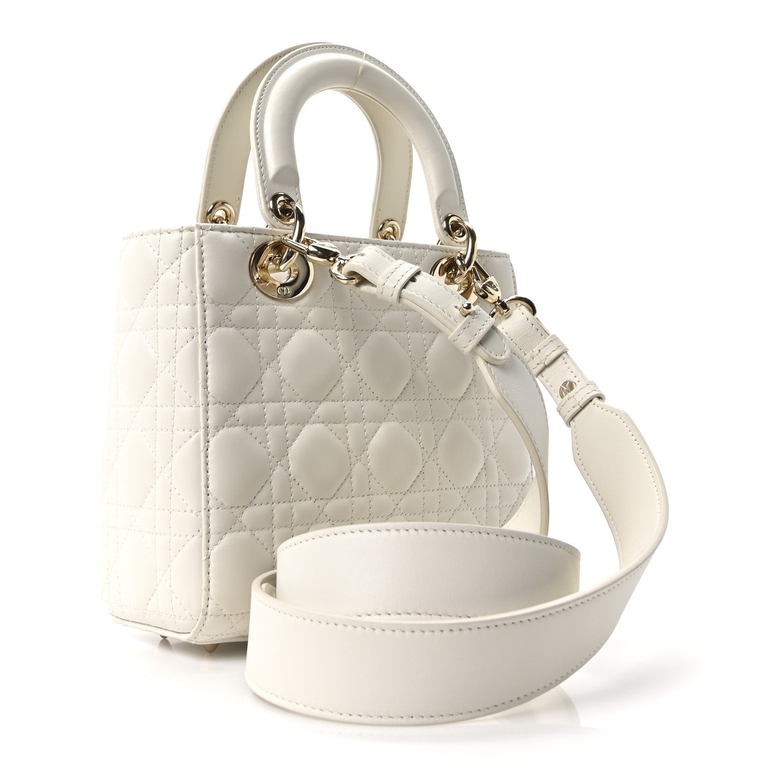 Lady Dior My ABCDior バッグ スモール ホワイト Christian Dior Lambskin Cannage Small My ABCDior Lady Dior White