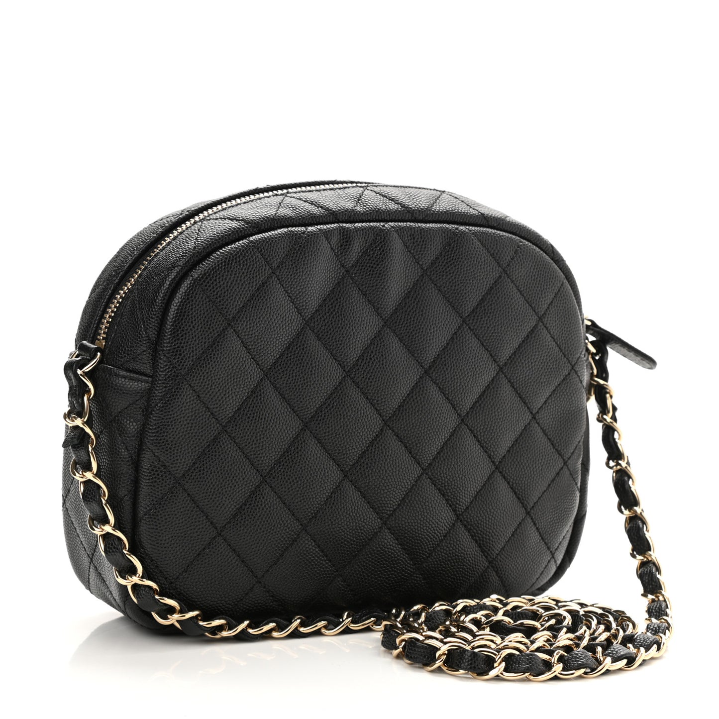 Caviar Quilted CC Day Camera Case Black