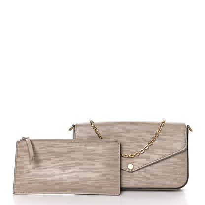 Louis Vuitton Epi Felicie Pochette Chain Wallet Galet 3 of 10