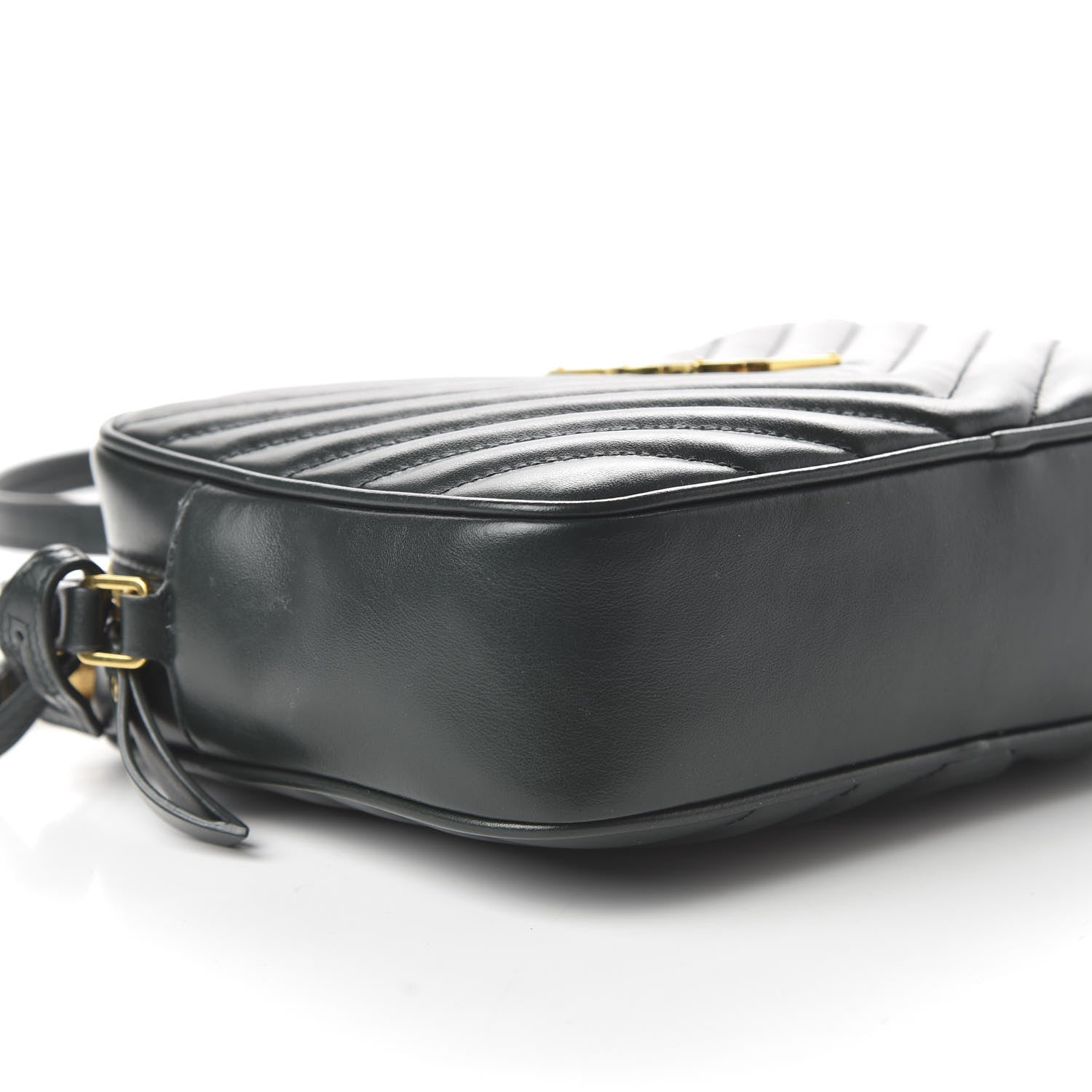 Saint Laurent Calfskin Matelasse Monogram Lou Camera Bag Military Green 6 of 9