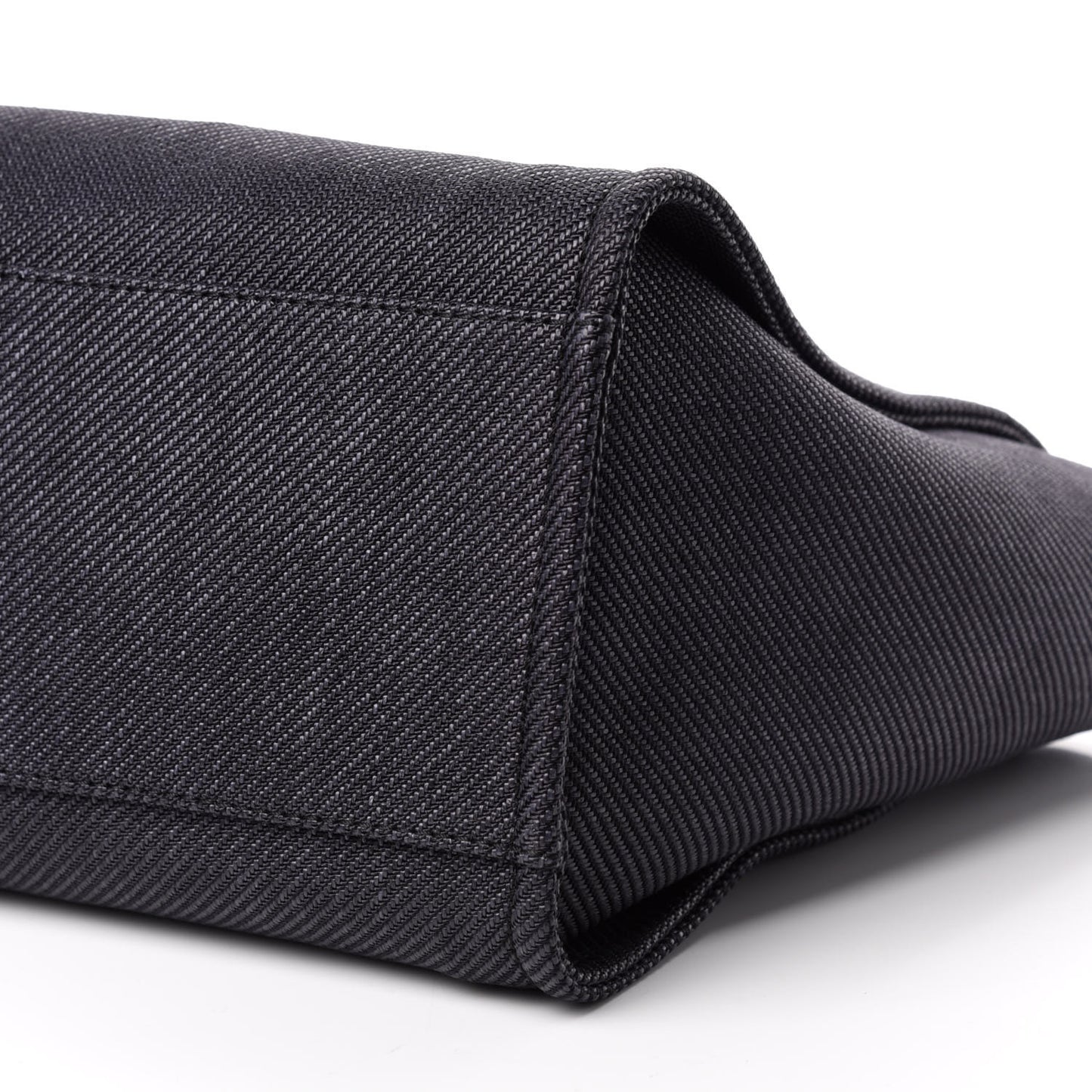 Mixed Fibers Calfskin Medium Deauville Tote Black