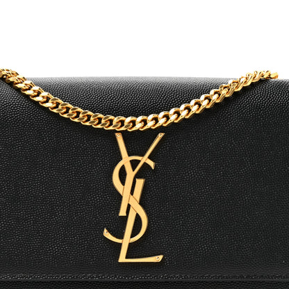 Saint Laurent Grain De Poudre Small Monogram Kate Satchel Black 8 of 12