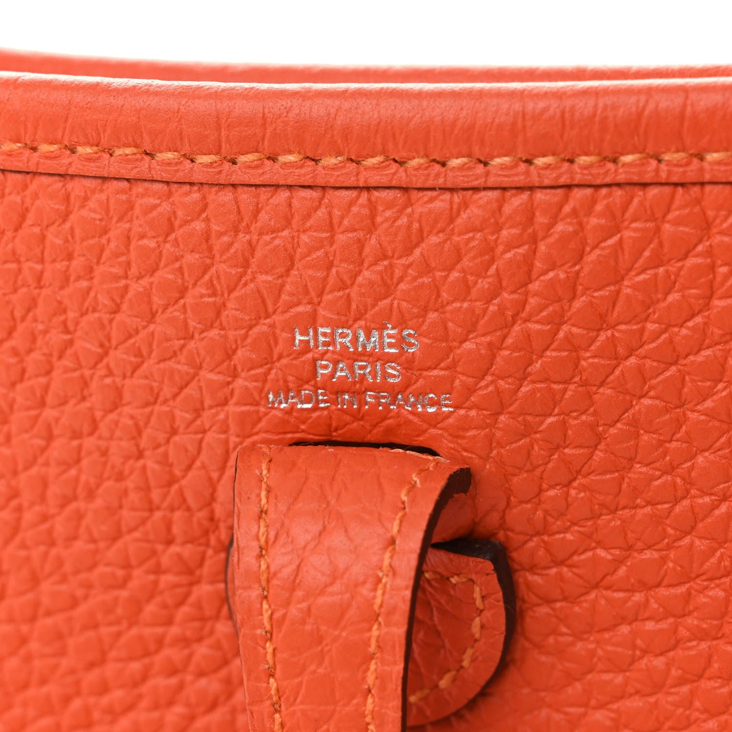 Hermes Taurillon Clemence Evelyne TPM Orange 6 of 11