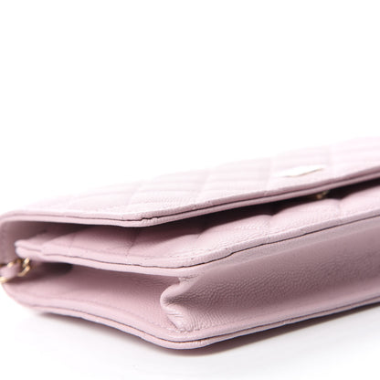 Chanel Caviar Quilted Wallet On Chain WOC Light Pink 6 of 12