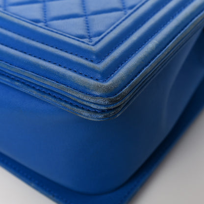 Chanel Lambskin Quilted New Medium Boy Flap Blue 6 of 15