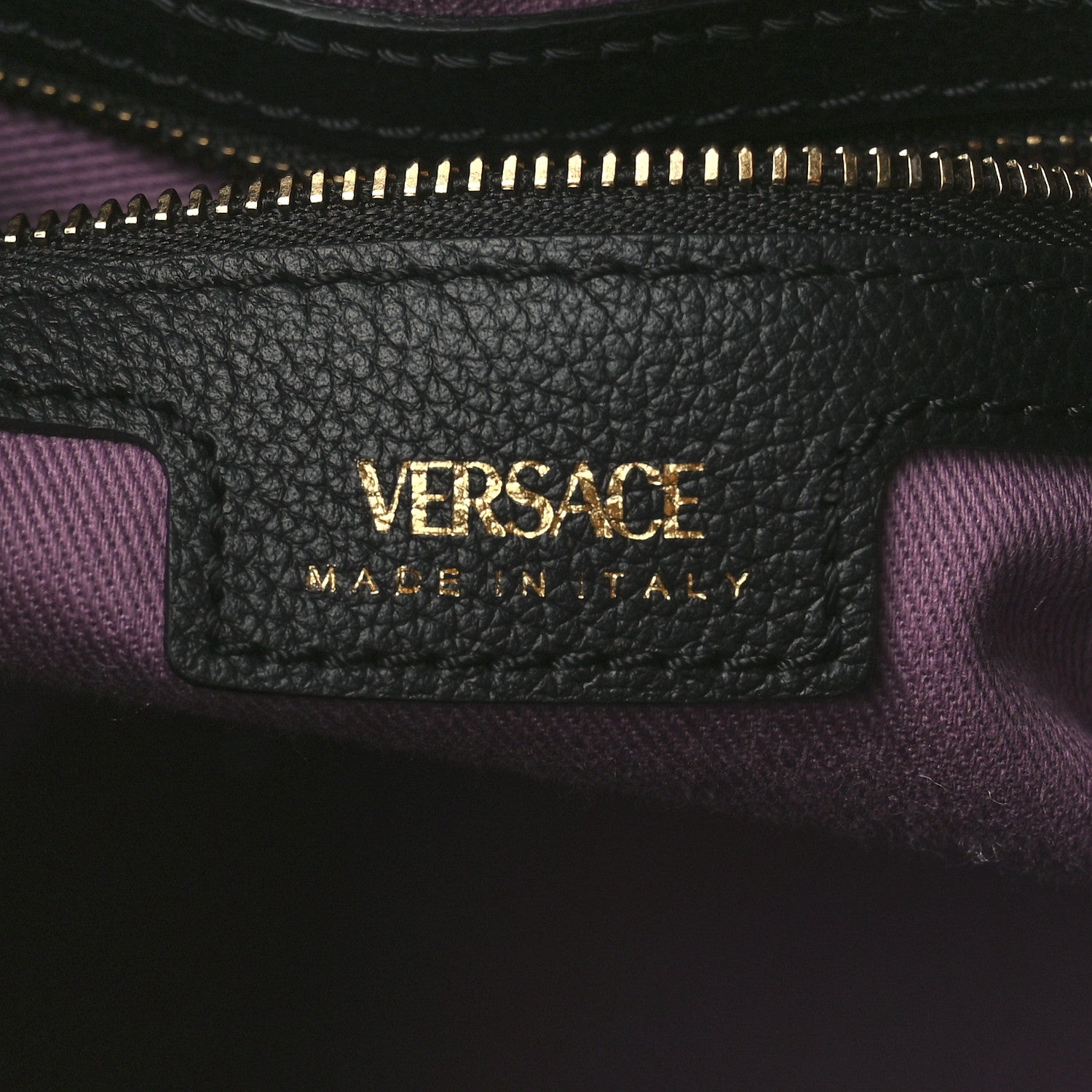 Versace Grained Calfskin La Medusa Bucket Bag Black 6 of 13