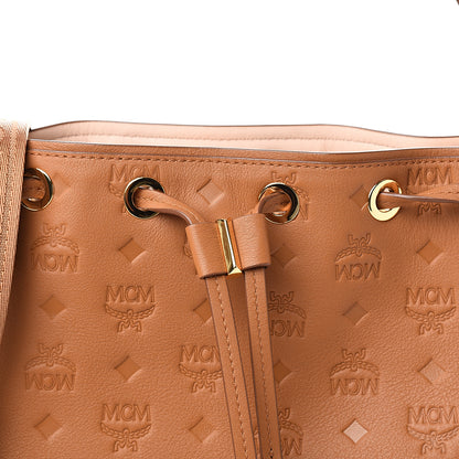 MCM Calfskin Ottomar Essential Drawstring Bag Cognac 9 of 9