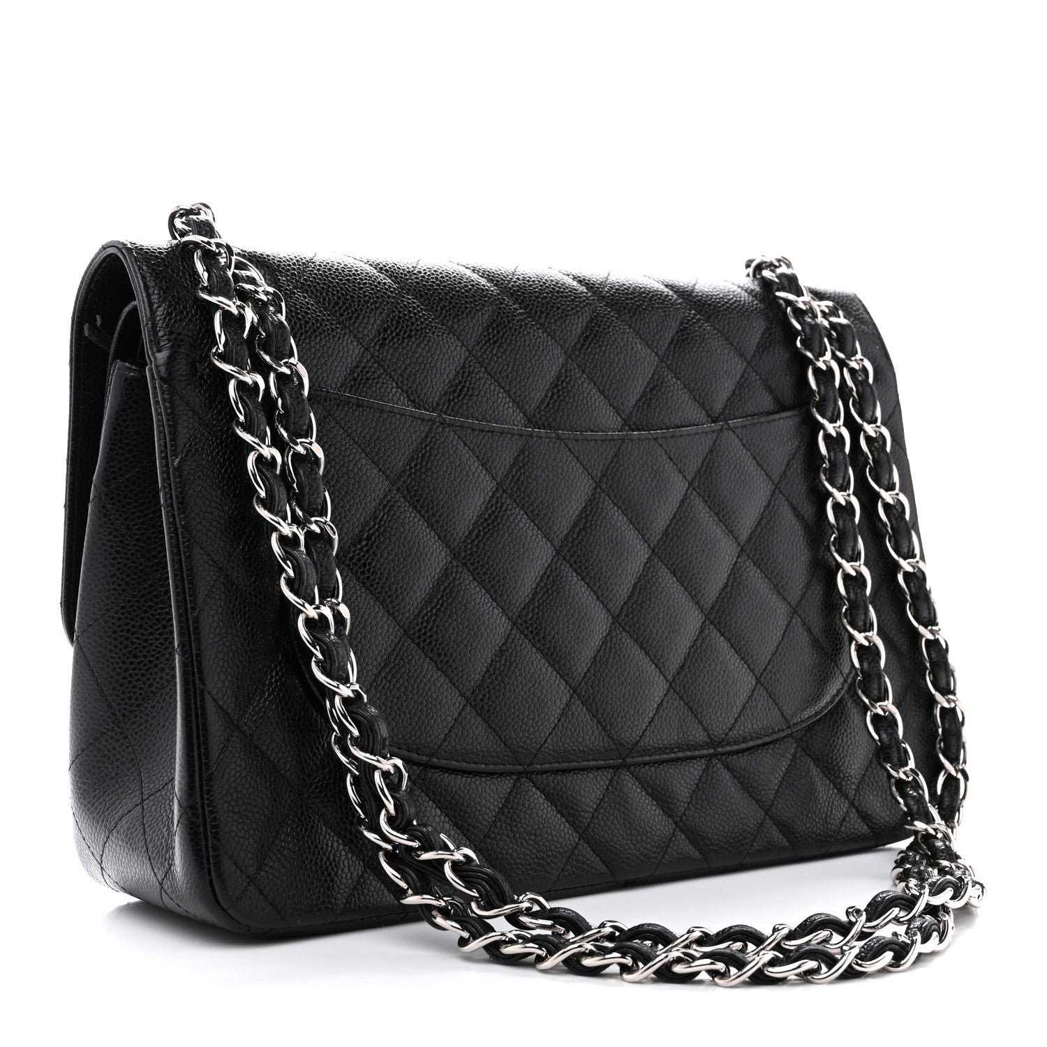 Chanel Caviar Quilted Jumbo Double Flap Black 2 of 13