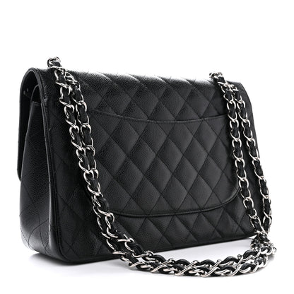 Chanel Caviar Quilted Jumbo Double Flap Black 2 of 13