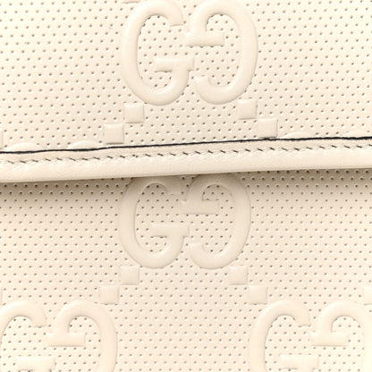 Gucci Calfskin GG Tennis Embossed Mini Crossbody Bag Mystic White 7 of 11