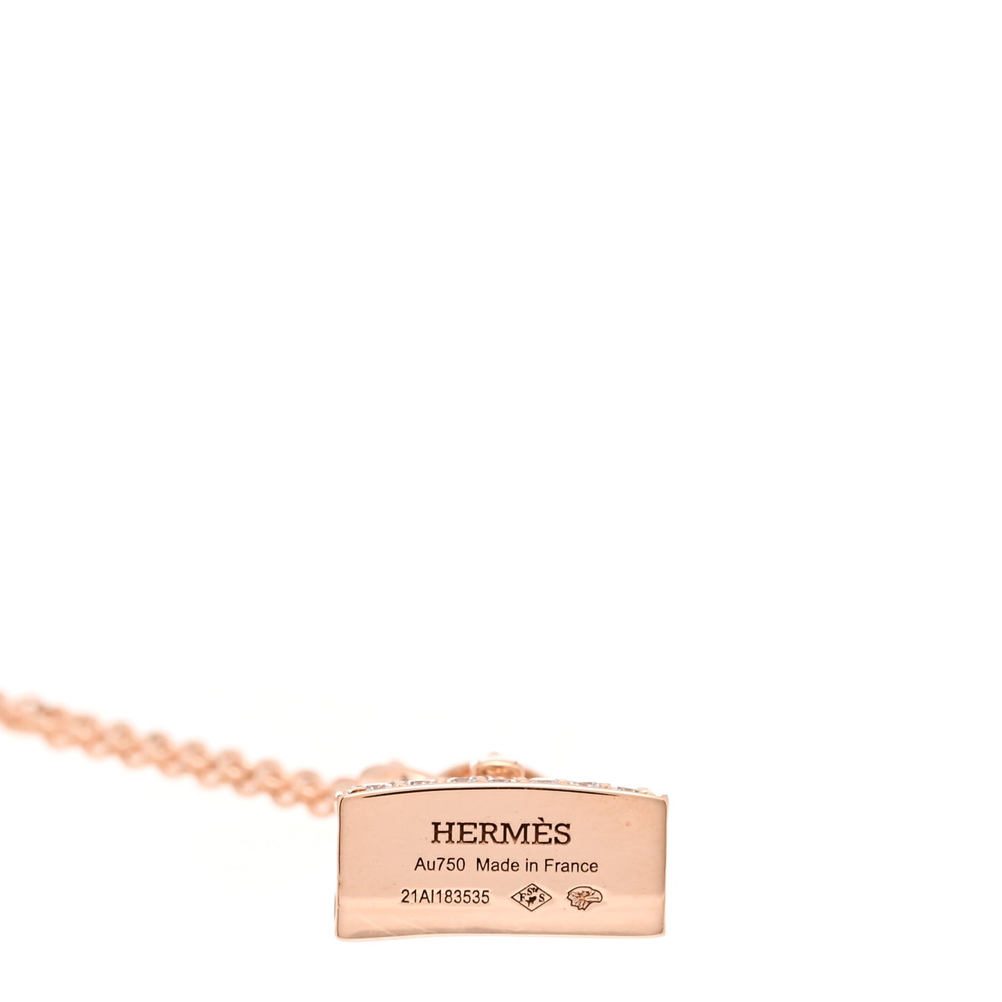 18K Rose Gold Diamond Kelly Amulettes Pendant Necklace