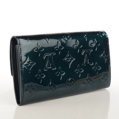 Louis Vuitton Vernis Sarah Wallet Blue Nuit 4 of 7