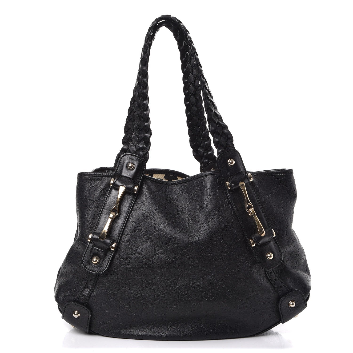 Gucci Guccissima Small Pelham Shoulder Bag Black 1 of 10