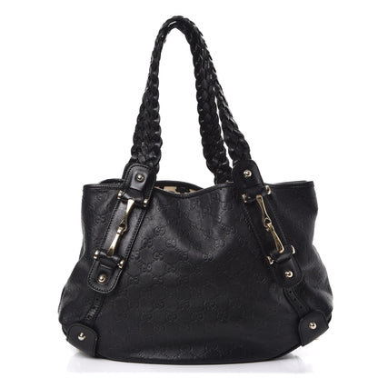 Gucci Guccissima Small Pelham Shoulder Bag Black 1 of 10