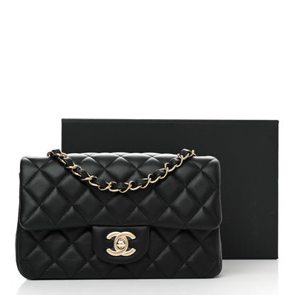 Chanel Lambskin Quilted Mini Rectangular Flap Black 11 of 11