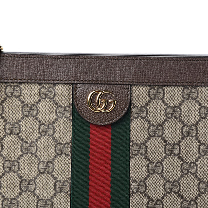 Gucci GG Supreme Monogram Web Medium Ophidia Chain Shoulder Bag Brown 9 of 9