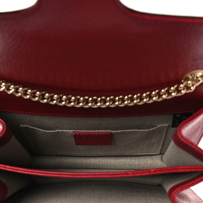 Gucci Dollar Calfskin Small Interlocking G Shoulder Bag Red 5 of 13