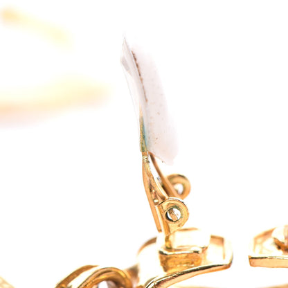 Chanel CC Large Drop Clip On Earrings Gold 10 of 10