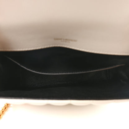 Saint Laurent Grain De Poudre Matelasse Monogram Medium Vicky Chain Bag Crema Soft 5 of 10
