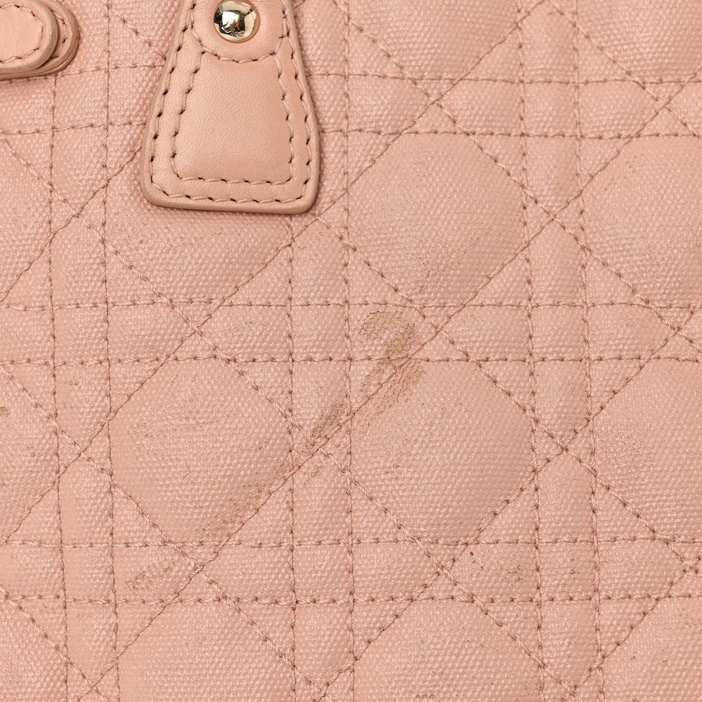 Coated Canvas Cannage Medium Panarea Tote Rosato