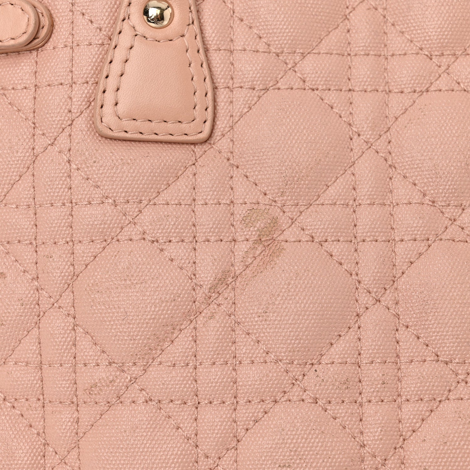 Christian Dior Coated Canvas Cannage Medium Panarea Tote Rosato 11 of 13