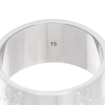 Gucci 18K White Gold Wide Icon Ring 55 7.25 5 of 6