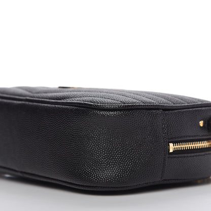 Saint Laurent Grain De Poudre Matelasse Monogram Mini Lou Camera Bag Black 7 of 10