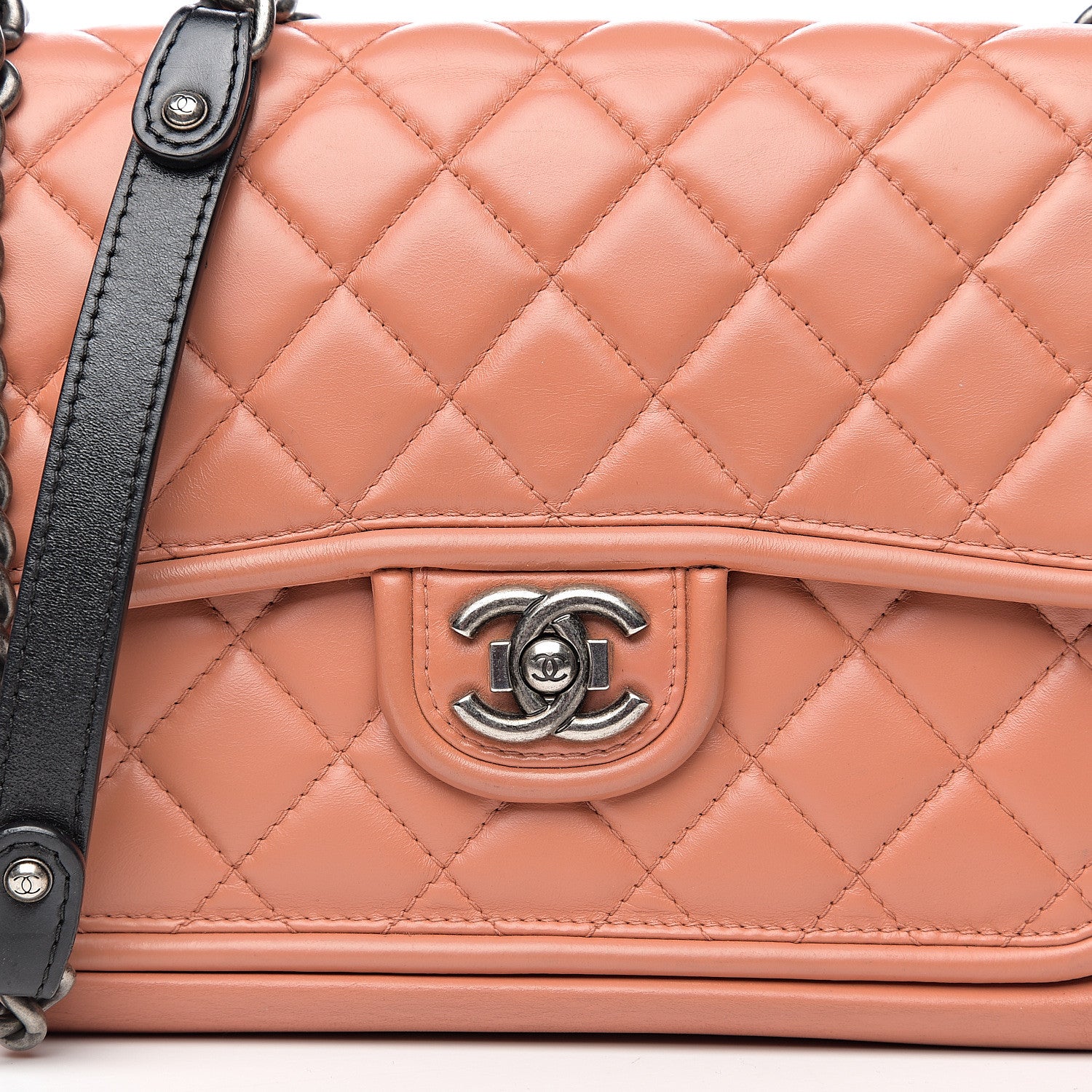 Chanel Calfskin Quilted Large Prestige Top Handle Flap Pink 8 of 9