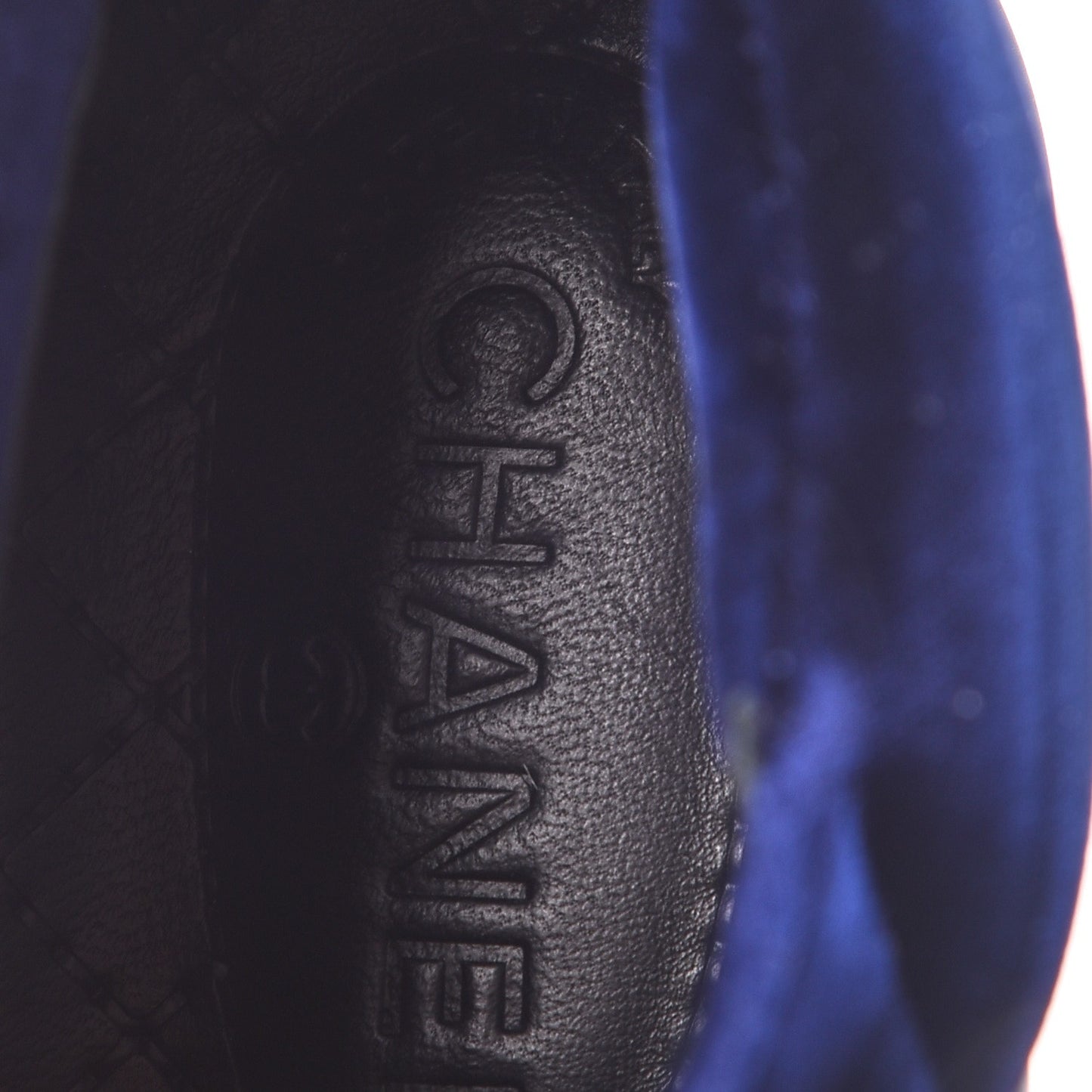 Calfskin Velvet CC Sneakers 35.5 Navy Blue