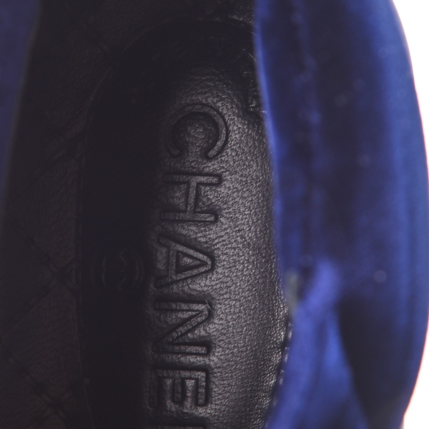 Chanel Calfskin Velvet CC Sneakers 35.5 Navy Blue 8 of 10