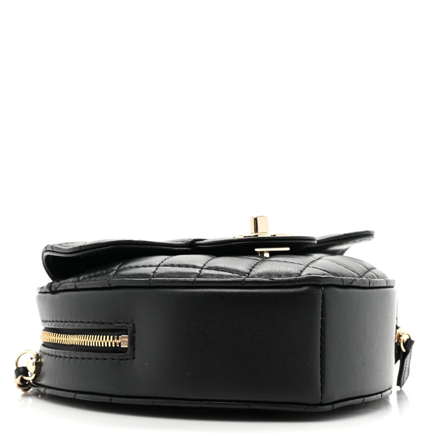 Chanel Lambskin Quilted CC In Love Heart Bag Black 4 of 10