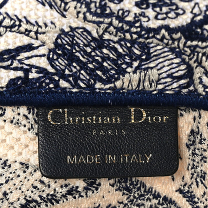 Christian Dior Canvas Embroidered Toile De Jouy Catherine Tote Blue 6 of 12