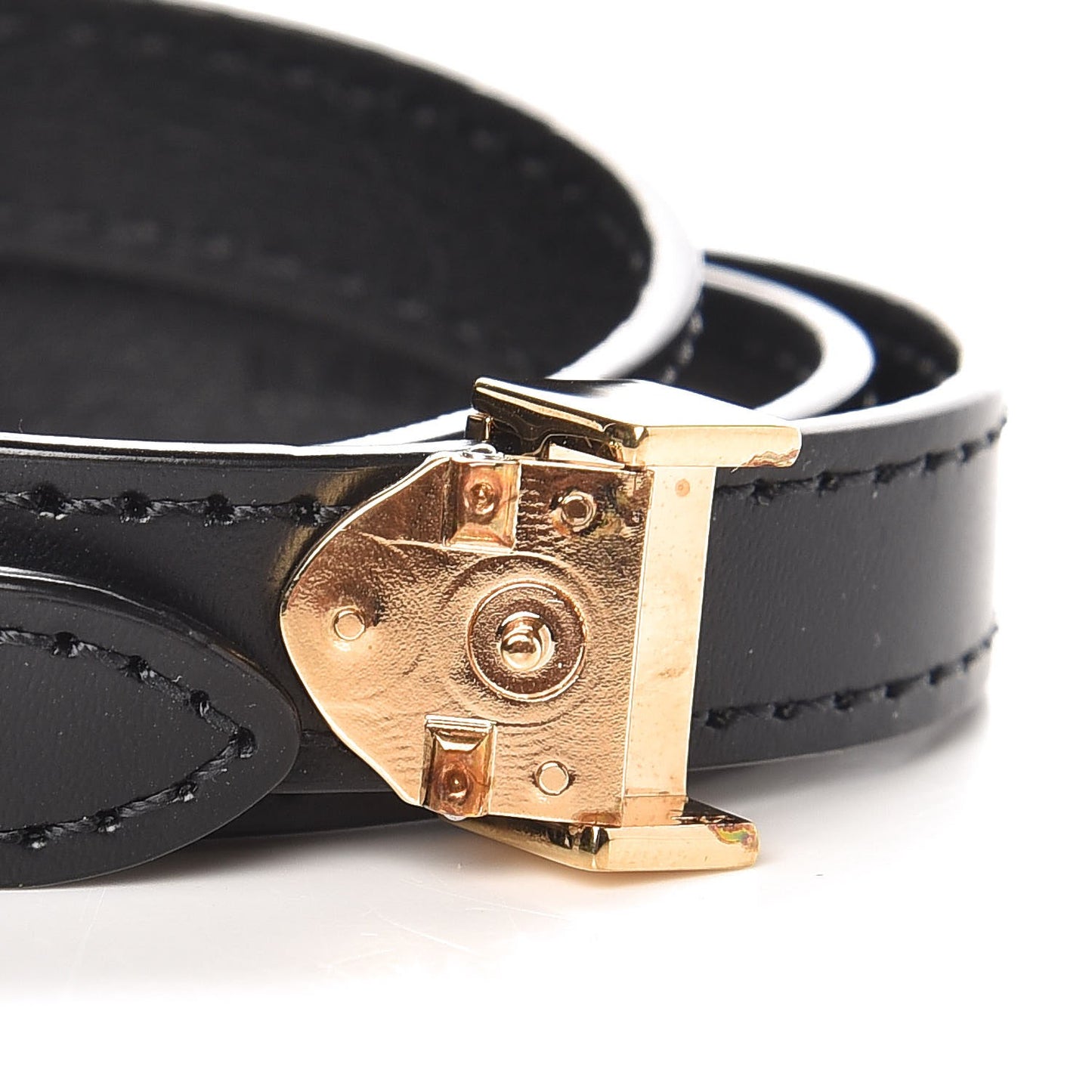 Calfskin Box It Bracelet 17 Black