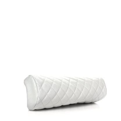 Chanel Caviar Quilted Timeless Clutch White 4 of 10