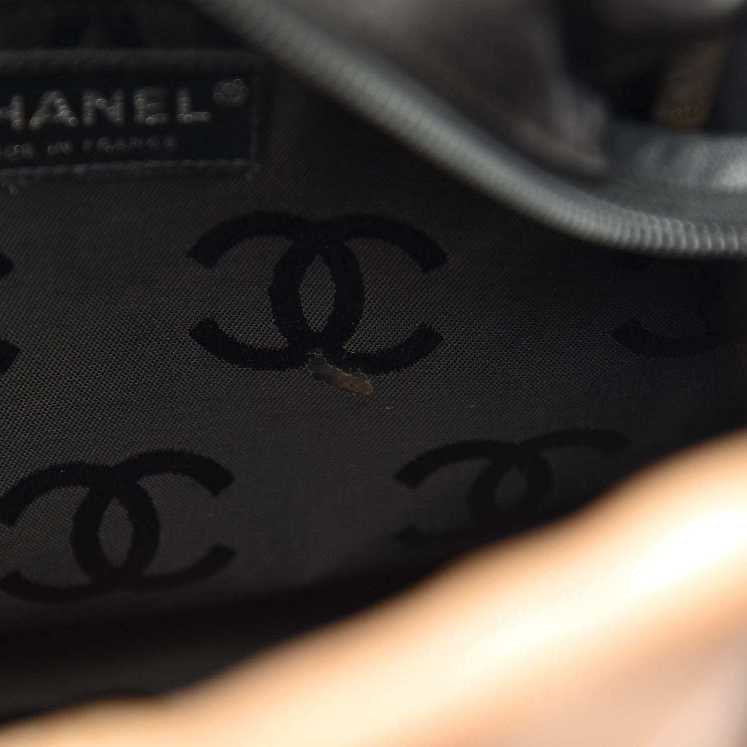 Chanel Calfskin Quilted Medium Cambon Tote Beige Black 8 of 19