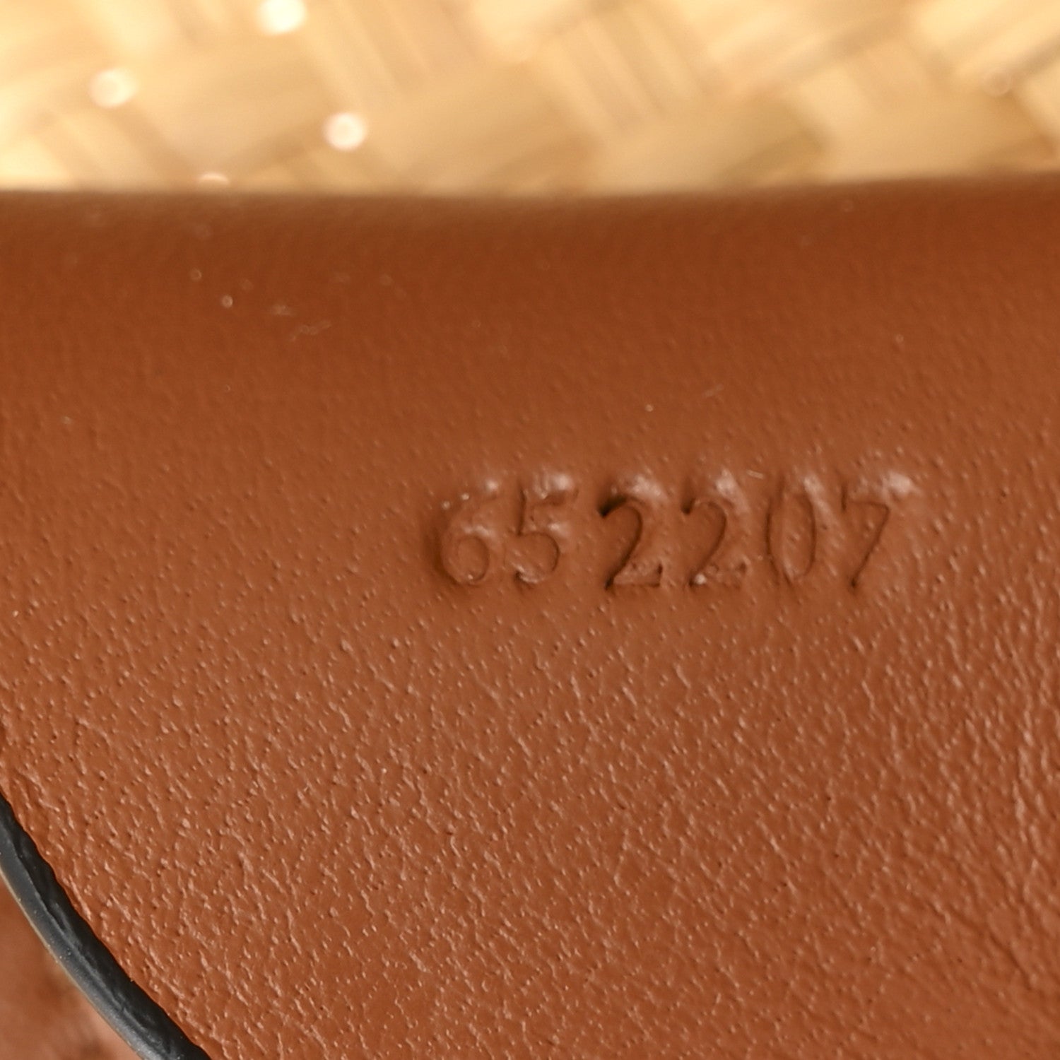 Loewe Calfskin Raffia Small Anagram Basket Tote Bag Natural Tan 7 of 12