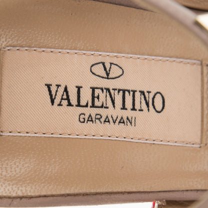 Valentino Garavani Patent Nappa Rockstud Ankle Strap 100mm Pumps 36 Rosso Valentino Poudre 7 of 14