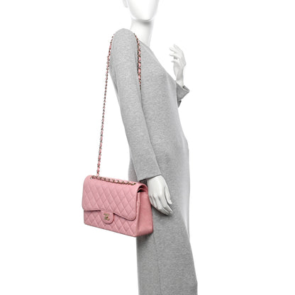 Chanel Iridescent Caviar Quilted Jumbo Double Flap Rose Pink 2 of 10