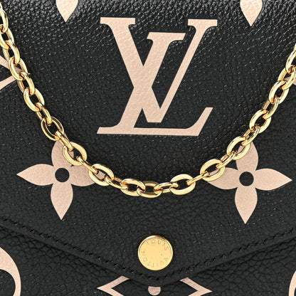 Louis Vuitton LOUIS VUITTON Empreinte Monogram Giant Felicie Pochette Black Beige 10 of 15