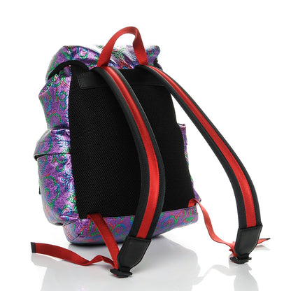 Gucci Brocade Web Small Double Buckle Backpack Multicolor 3 of 7